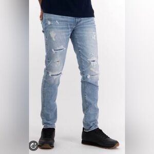 Men’s American Eagle Airflex+ Athletic Fit Distressed Jeans, 30x36. EUC